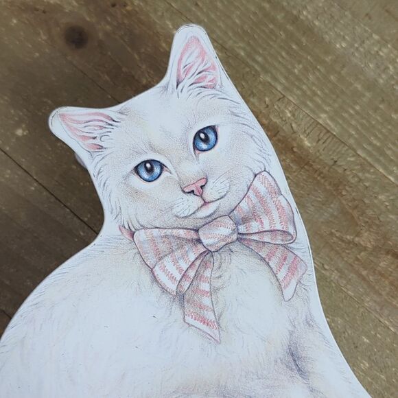 Cat shaped vintage tin storage - Picture 2 of 6